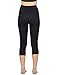 Delfin Women’s Heat Maximizing Neoprene Workout Capri, Black, S