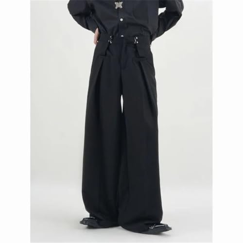 Men's Floor Length Suits Pants Straight Leg Loose Autumn Wide Leg Casual Pants2