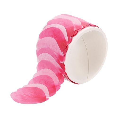 uxcell 1 Roll Petal Washi Tape, 80 Pieces Floral Decorative Tape Colored Masking Tapes Crafting Supplies for DIY Crafts, Gift Wrapping, Scrapbook, Party Decorations, Small Wine Red