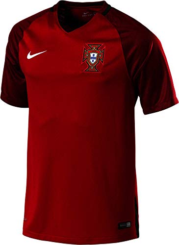 Nike Portugal Stadium Euro 2016 Maillot de Supporter Football, Gym Red/Deep Garnet/White, FR : L (Taille Fabricant : L)