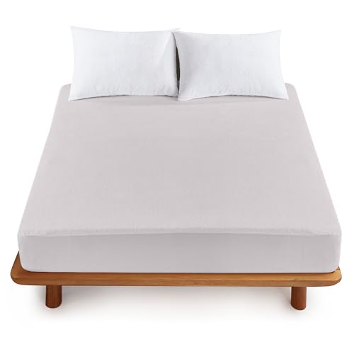 Image of HOUSSE King Size Waterproof Mattress Protector 78 * 84 inch Inches | Premium Bed Mattress Protector Cover | 100% Waterproof | Soft Breathable Fabric | Stretchable Fitted Style | Fits Up to 8 Inch | Grey