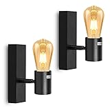 【Vintager und industrialer Stil】 Der Wandstrahler Innen Retro ist für verschiedene Orte geeignet, einschließlich Wohnzimmer, Schlafzimmer, Küche, Laden, Restaurant, Café usw. Diese Lampen haben nicht nur einen Lichteffekt, sondern auch einen großartigen dekorativen Effekt. Hinweis: Der Wandstrahler geeignet nicht für Außenbereiche. Achten Sie bitte darauf, dass das Wasser nicht in den Lampensockel spritzt.