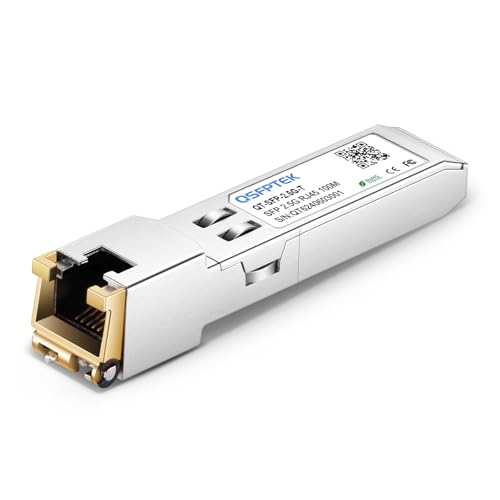 2.5Gbase-T Sfp To Rj45 Copper Module, Gigabit Ethernet Transceiver Compatible With Cisco, Meraki, Ubiquiti, D-Link, Tp-Link, Supermicro, Netgear, Mikr