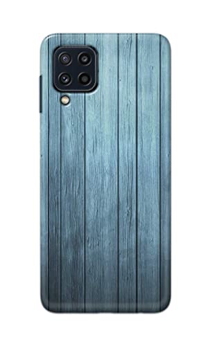 Image of Printed Hard Back Cover Case for Samsung Galaxy M32 4G | Samsung Galaxy M32 Prime Edition Back Cover (Wooden Blue) -702