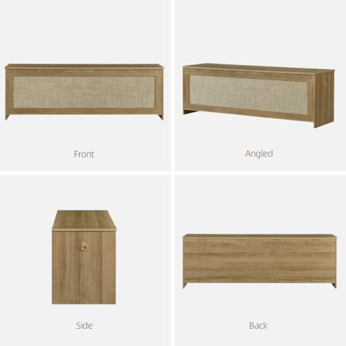 ZenFang 55.1" Storage Chest Extra Large,Rattan Storage Bench(Cherry Brown) by ZenFang - Used condition - Image 7