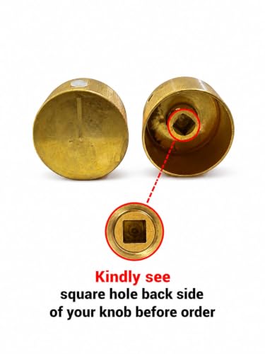 Image of Plumbspare Brass Waterfall Sink Replacement Knob, Square Punch Fitting, Brass Finish