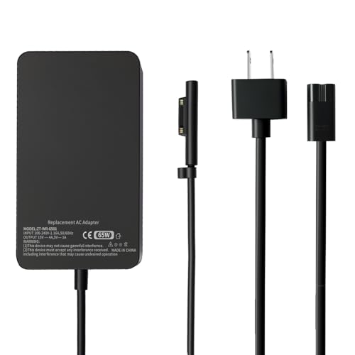 65W Surface Pro Laptop Charger Replacement for Microsoft Surface Pro 10 9 8 Surface Go Tablet Surface Book 3 2 1 Windows Surface Laptop 6 5 4 Power Supply Adapter