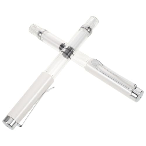 DIYEAH 2 Unidades Pincel Caligrafía Recargable con Pistón Pluma Estilo Fuente para Escritura Suave y Pintura Sumi Punta Flexible para Dibujo y Creación Artística
