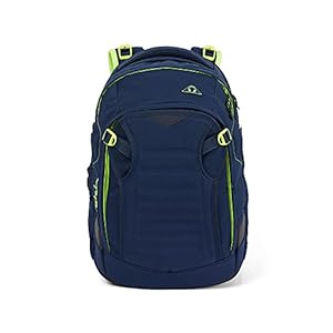 Satch Lente/zomer 20 schoolrugzak, één maat, Donkerblauw Neon Geel, One-size, schoolrugzak