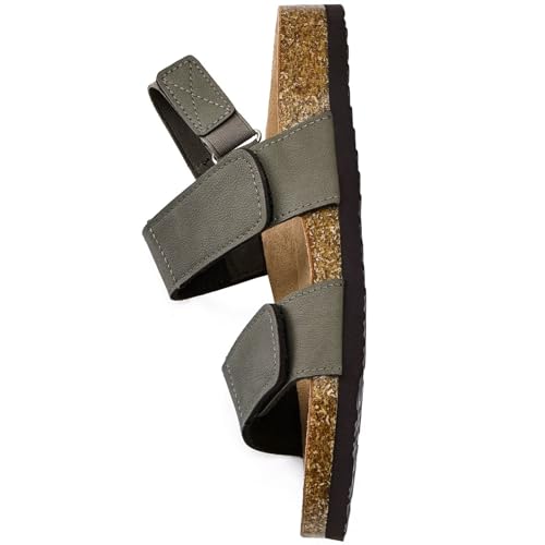 Image of Torotto Girls Boys Sandals with Cork Footbed Adjustable Straps Summer Glitter Slides Sandals Open Toes Flat for Kids Toddler