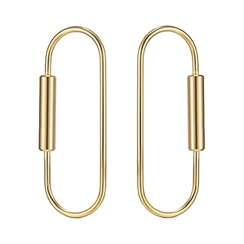 Yunmoxiao 2 Pieces Durable Brass Screw Lock Clip Key Chain Ring Simple Style Car Keychain Brass Key Holder for Men Women Cover