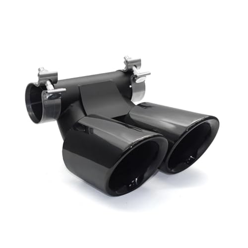 1 PCS Double Car Exhaust Tip Compatible For Porsche Cayman 718 981 987 Boxster Muffler Tip Exhaust System Nozzle(718 Black A)