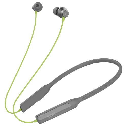 Image of boAt Rockerz Apex Bluetooth Wireless in Ear Earphones with Spatial Bionic Sound Powered by Dirac Virtuo, Touch Sensors, Beast Mode, ENx Tech,30H Playtime,ASAP Charge(Funk Lime)