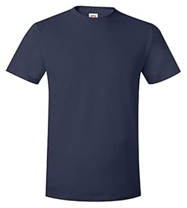 Mens Beefy 4.5 oz Combed Cotton Tee (Pack of 1) (Navy, Medium)