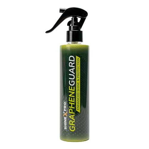 ShineXPro Graphene Coating For Car-250Ml-Hydrophobic Spray With Extreme Gloss,Slickness&Uv Protection-Graphene Guard Is More Durable Than Car Polish,Wax Or Any Ceramic Coating For Car, Black, Liquid