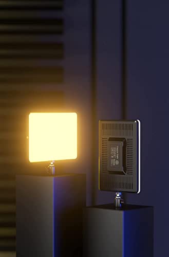 Image of GiftMax LED Video Soft Light Panel, for Studio Photography | Video Recording | Conference | YouTube,2700K-5700K CRI95+ | with Remote Control (Camera Light with 6ft Stand)