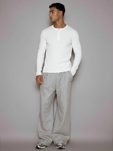 Image of The Modern Soul Men's Waffle Knit Henley Half Sleeve Tshirt for Men