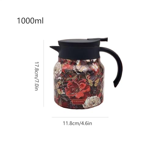 Théière thermique avec infuseur carafe isotherme café thé 958g