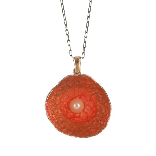 Cosso Artisan Red Necklace for Women, Handcrafted Boho Design Pearl