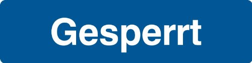 Schwimmbadschild Gesperrt aus Aluminium, 15 x 60 cm Schwimmbadschild Gesperrt aus Aluminium, 15 x 60 cm