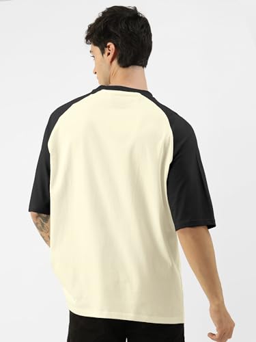 Image of Maniac||Mens||Printed||Round Neck||Raglan||Half Sleeve||Cotton||Oversized||Tshirt