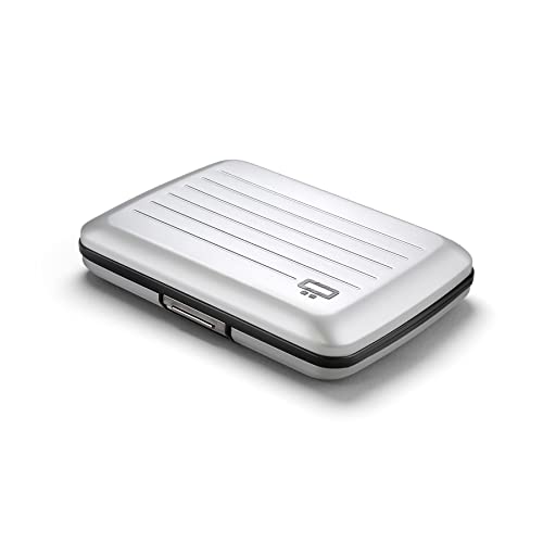 Aluminum card holder with metal lock, RFID Protection against fraud and demagnetization, Compact wallet, Smart Case OSLO model