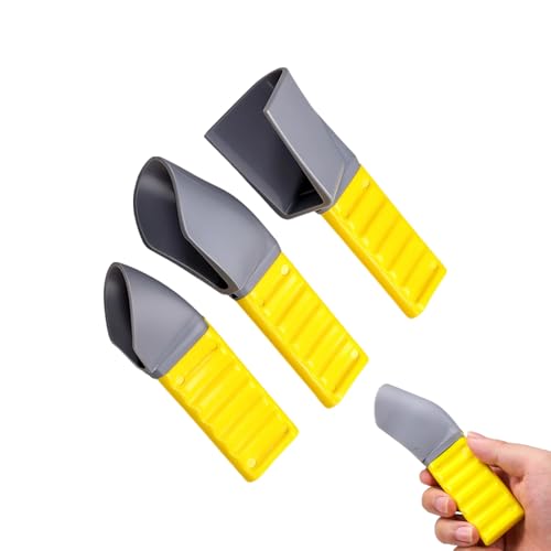 Herramienta de raspador para hormigón, hoja TPU antiadherente de 5,1 pulgadas, retiro flexible de 180° para pegatinas, juntas y azulejos | Rascador manual ergonómico para construcción, renovación