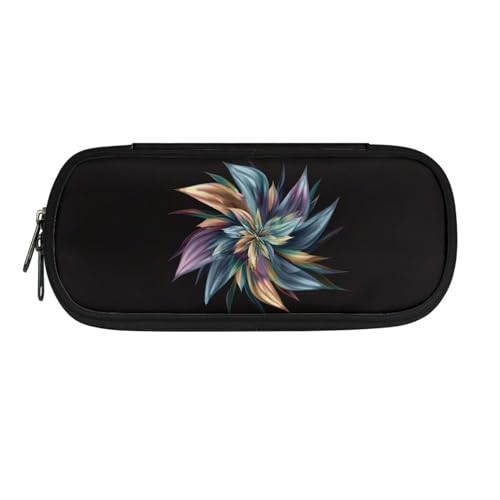 Image of Abstract Flower Pencil Case for Women Men, Pen Box Pencil Cases for School Office Bible Journaling Supplies and Accessories, Black