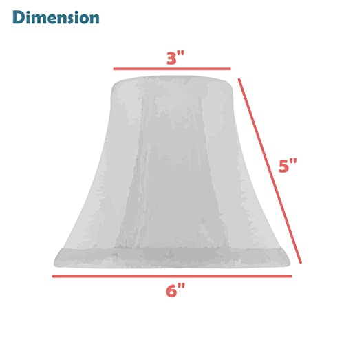 Image of Aspen Creative 30061-2A, Bell Clip-On Chandelier Lamp Shade, Light Beige, 3 inch Top x 6 inch Bottom x 5 inch Slant Height, Set of 2