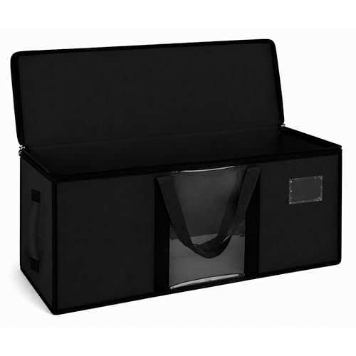Image of Storite Jumbo Super-Size 78L Canvas Moisture Proof MultiPurpose Heavy Duty Storage Bag for Toys /Stationery /Blankets /Clothes /Moving Bag With Strong Reinforced Handles Rectangular Black(84x26x36cm)