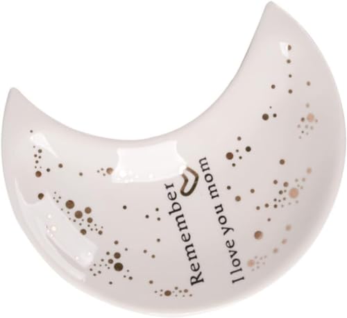 FAVIYA Jewellery Organiser Stand,1pc Moon Jewelry Tray Wedding Cake Stands De Ornament Storage Box Tabletop Earring Display Porcelain Jewelry Tray Necklace Holder Organizer Cosmetics Holding Tray