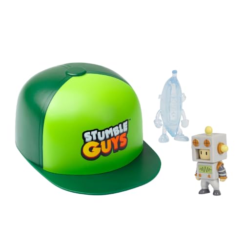 Bizak Stumble Guys Pack 64112700 Mütze mit 2 beweglichen Überraschungsfiguren 7 cm offiziell lizenziert vom Videospiel Sammler Fans und Jungen oder Mädchen