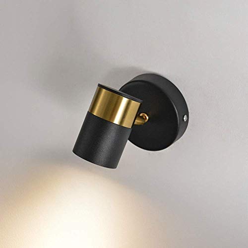 Applique murale rotative simple et spot orientable noir pour la lecture