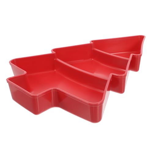 PartyKindom Bandeja De Navidad Dividida Plato De Dulces y Secos Organizador De Fiestas