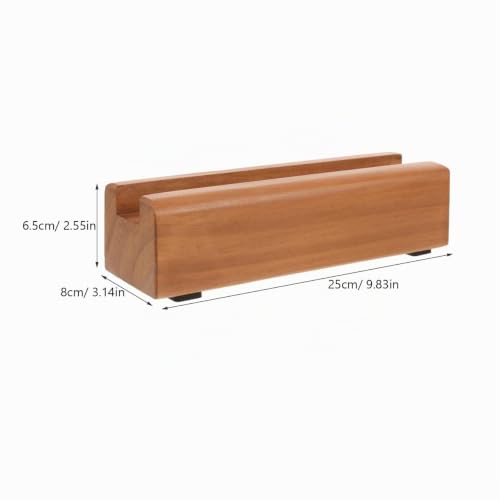 Soporte de espejo de suelo de madera maciza Angoily pack de 2 bases estables 4