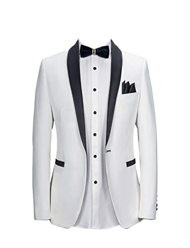 Veste de costume haut de gamme à col châle et blazer noir pour marié