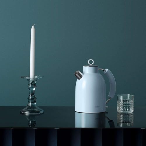 ASCOT Electric Kettle, Stainless Steel Electric Tea Kettle Gifts for Men/Women/Family 1.5L Retro Tea Heater & Hot Water Boiler, Auto Shut-Off Boil-Dry Protection Blue