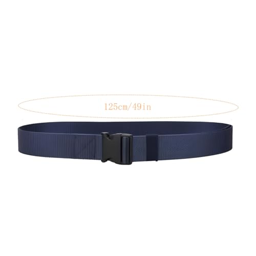 Ludom Ceinture en nylon à large boucle, sangle en nylon de 2,5 cm avec boucle en plastique à dégagement rapide pour sports de plein air (bleu) – vue 7