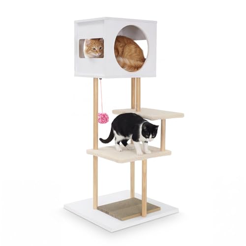 Árbol moderno para gatos Tangkula 40 pulgadas madera miniatura 1