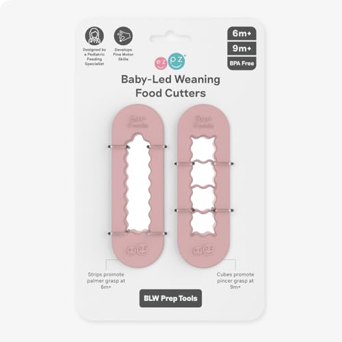 Image of ezpz Baby-Led Weaning Food Cutters (2 pack in Blush) - 6/9 Months + - Food Prep for Infants
