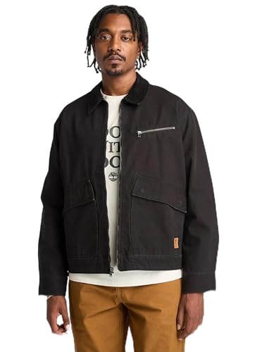 Timberland Mens Strafford Washed Canvas Jacket Black Large