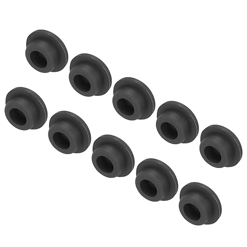 Image of uxcell High Temp Silicone Plug Mount Dia 25mm /0.98 inch T Shaped Rubber Stopper Hole Plugs for Powder Coating Plating Waterproof Plugs Sealing Plugs Black Pack of 10(OD 35mm)