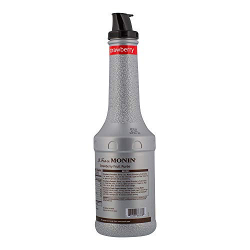 Monin - Strawberry Purée, Juicy and Sweet, Great for Sodas and Teas, Gluten-Free, Vegan, Non-GMO (1 Liter)