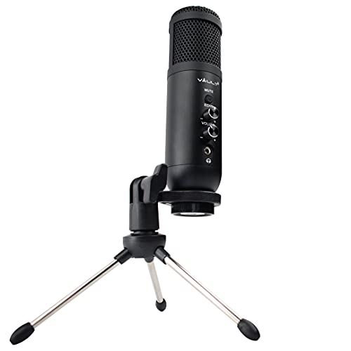 Image of VAULT UCM-FX USB Condenser Podcast Microphone Kit with Built in Headphone Out Volume /Gain Control and Mute Button for Gaming, Podcasting, Conference Calls, Recording, Singing and Dubbing