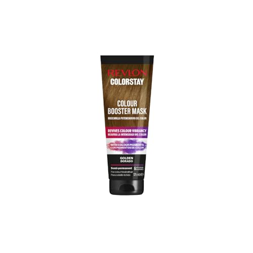 Revlon, Colorstay, Farb-Booster-Maske, temporäre Haarfarbe, Pflege zur Pflege der Färbung, belebt den Glanz, intensiviert, spendet Feuchtigkeit, braune oder warme Blonde, 125 ml, 6 Anwendungen