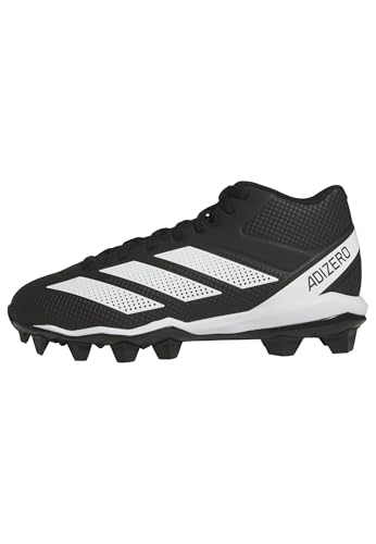 Adidas Unisex-Kid's Adizero Impact.2 Molded American Football, Black/White/Black, 2