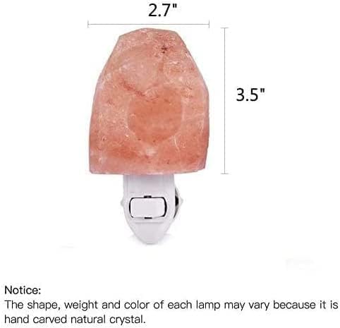 2 Pack Natural Himalayan Salt Lamp, Crystal Salt Night Light lamp, Warm Orange Nursery Night Light - Image 2