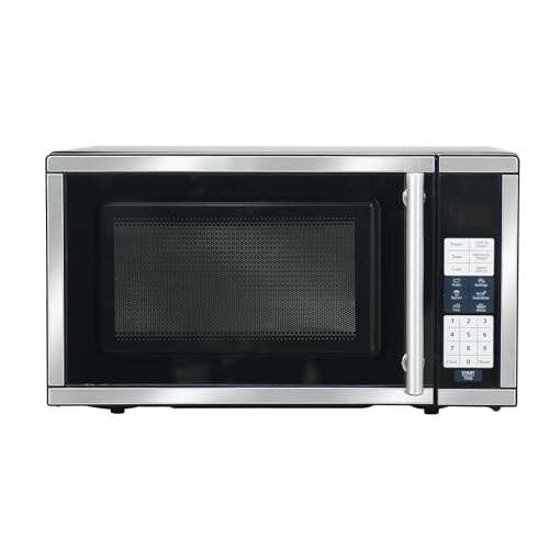 Image of Techomey Microwave Countertop 0.7 Cu.ft. Compact Small Microwave 700W, 6 Auto Menus with One-Touch Express Cook, 10 Power Levels, Child Lock, Space-Saving for Apartment Dorms