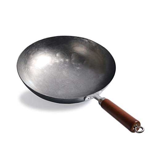 Wok tradicional de hierro 34 cm sin recubrimiento miniatura 1