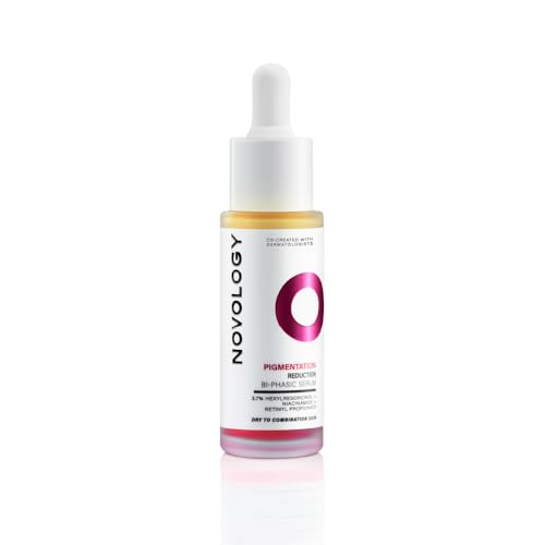 Novology Bi-Phasic Serum for Hyperpigmentation, Dark Spots, Acne Marks and Uneven Skin Tone| Dry-Combination Skin | 28ml